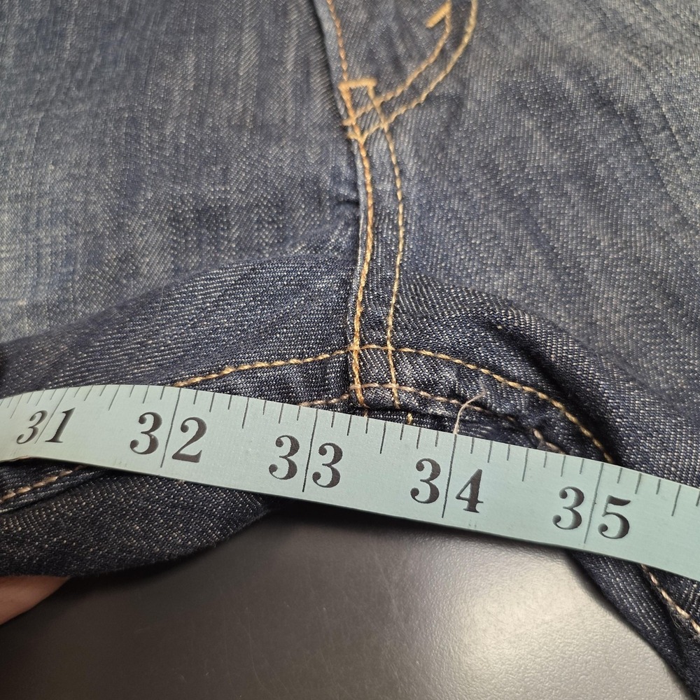 Levis 514 Jeans Mens 36x32 Blue Medium Wash Slim Straight Denim Classic Casual - Picture 8 of 10